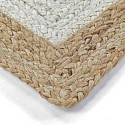 Jutový koberec - Jessore (příroda/bílá)