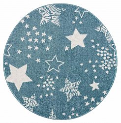 Dětský koberec - Stars Rund (blue)