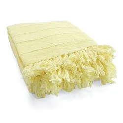 Deky - Nalani cotton throw (světle žlutá)