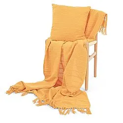Deky - Nalani cotton throw (pomerančový)