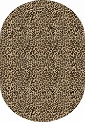Oválný koberec - Leopard (hnědá)