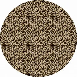 Kulatý koberec - Leopard (hnědá)