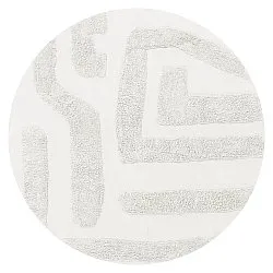 Kulatý koberec - Alexa Natural Cotton Shaggy (offwhite)