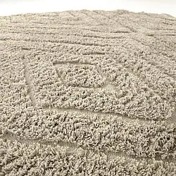 Kulatý koberec - Amberley Natural Cotton Shaggy (béžový)