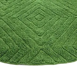 Kulatý koberec - Amberley Natural Cotton Shaggy (zelený)
