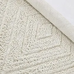 Kulatý koberec - Amberley Natural Cotton Shaggy (špinavě bílá)