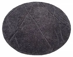 Kulatý koberec - Andrea Natural Cotton Shaggy (černá)