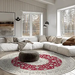 Kulatý koberec - Arabella (červená)