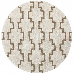 Kulatý koberec - Arlon Natural Cotton Shaggy (béžová)