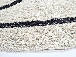 Kulatý koberec - Bavello Natural Cotton Shaggy (offwhite/černá)