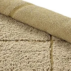 Kulatý koberec - Bellevue Natural Cotton Shaggy (béžová/hnědá)