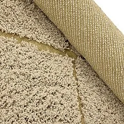 Kulatý koberec - Bellevue Natural Cotton Shaggy (béžová/hnědá)