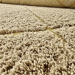 Kulatý koberec - Bellevue Natural Cotton Shaggy (béžová/hnědá)
