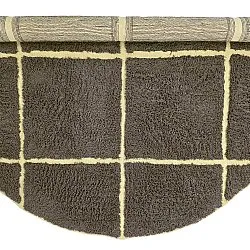 Kulatý koberec - Bellevue Natural Cotton Shaggy (hnědá/žlutá)