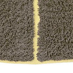 Kulatý koberec - Bellevue Natural Cotton Shaggy (hnědá/žlutá)
