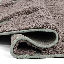 Kulatý koberec - Bellevue Natural Cotton Shaggy (taupe/zelená)
