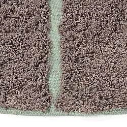 Kulatý koberec - Bellevue Natural Cotton Shaggy (taupe/zelená)