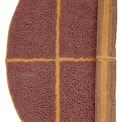 Kulatý koberec - Bellevue Natural Cotton Shaggy (červená/oranžová)