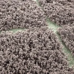 Shaggy koberce - Bellevue Natural Cotton Shaggy (taupe/zelená)