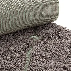 Shaggy koberce - Bellevue Natural Cotton Shaggy (taupe/zelená)