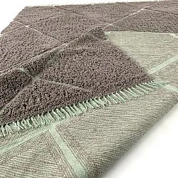 Shaggy koberce - Bellevue Natural Cotton Shaggy (taupe/zelená)