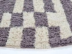 Kulatý koberec - Bergamo Natural Cotton Shaggy (šedá/bílá)