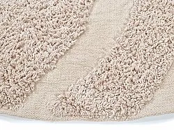 Kulatý koberec - Bonnie Natural Cotton Shaggy (béžová)