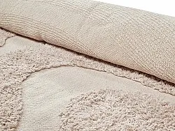 Kulatý koberec - Bonnie Natural Cotton Shaggy (béžová)