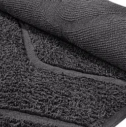 Kulatý koberec - Brynn Natural Cotton Shaggy (černá)
