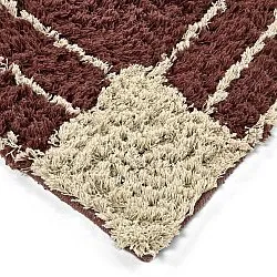 Shaggy koberce - Cataya Natural Cotton Shaggy (hnědá/béžová)