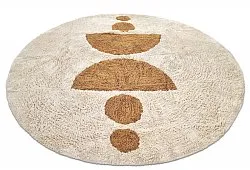 Kulatý koberec - Cervia Natural Cotton Shaggy (béžová)