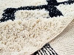 Kulatý koberec - Chablis Natural Cotton Shaggy (offwhite/černá)