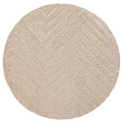 Kulatý koberec - Conara Natural Cotton Shaggy (béžový)