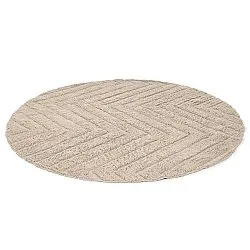 Kulatý koberec - Conara Natural Cotton Shaggy (béžový)