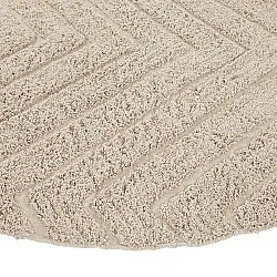Kulatý koberec - Conara Natural Cotton Shaggy (béžový)