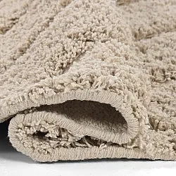 Kulatý koberec - Conara Natural Cotton Shaggy (béžový)