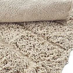Kulatý koberec - Conara Natural Cotton Shaggy (béžový)