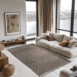 Shaggy koberce - Conara Natural Cotton Shaggy (taupe)