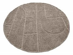 Kulatý koberec - Cremona Natural Cotton Shaggy (taupe)