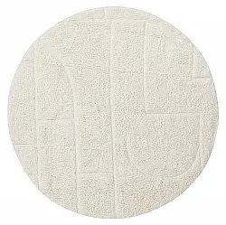 Kulatý koberec - Cremona Natural Cotton Shaggy (offwhite)