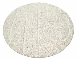 Kulatý koberec - Cremona Natural Cotton Shaggy (offwhite)