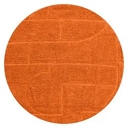 Kulatý koberec - Cremona Natural Cotton Shaggy (oranžová)