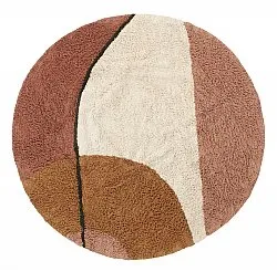 Kulatý koberec - Donostia Natural Cotton Shaggy (vícebarevná)