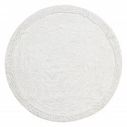 Kulatý koberec - Ebba Natural Cotton Shaggy (offwhite)