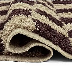 Shaggy koberce - Elsey Natural Cotton Shaggy (béžová/hnědá)