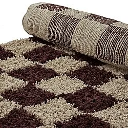 Shaggy koberce - Elsey Natural Cotton Shaggy (béžová/hnědá)