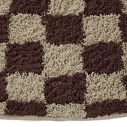 Kulatý koberec - Elsey Natural Cotton Shaggy (béžová/hnědá)