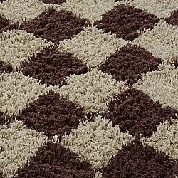 Kulatý koberec - Elsey Natural Cotton Shaggy (béžová/hnědá)