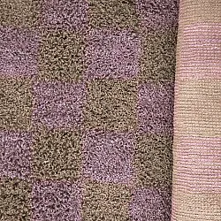 Shaggy koberce - Elsey Natural Cotton Shaggy (hnědá/fialová)