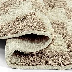 Kulatý koberec - Elsey Natural Cotton Shaggy (smetana/písek)